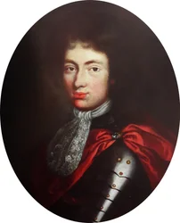 Porträt von Prinz Jakub Ludwik Sobieski in Rüstung